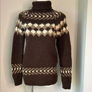 Vintage Handmade Wool/Alpaca Turtleneck Sweater medium